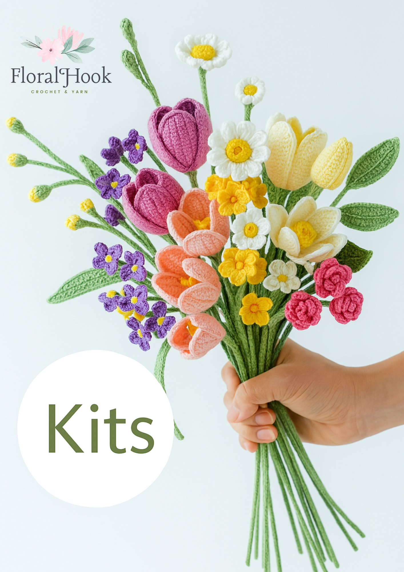 Colorful Tulip Bouquet Kit – with video pattern