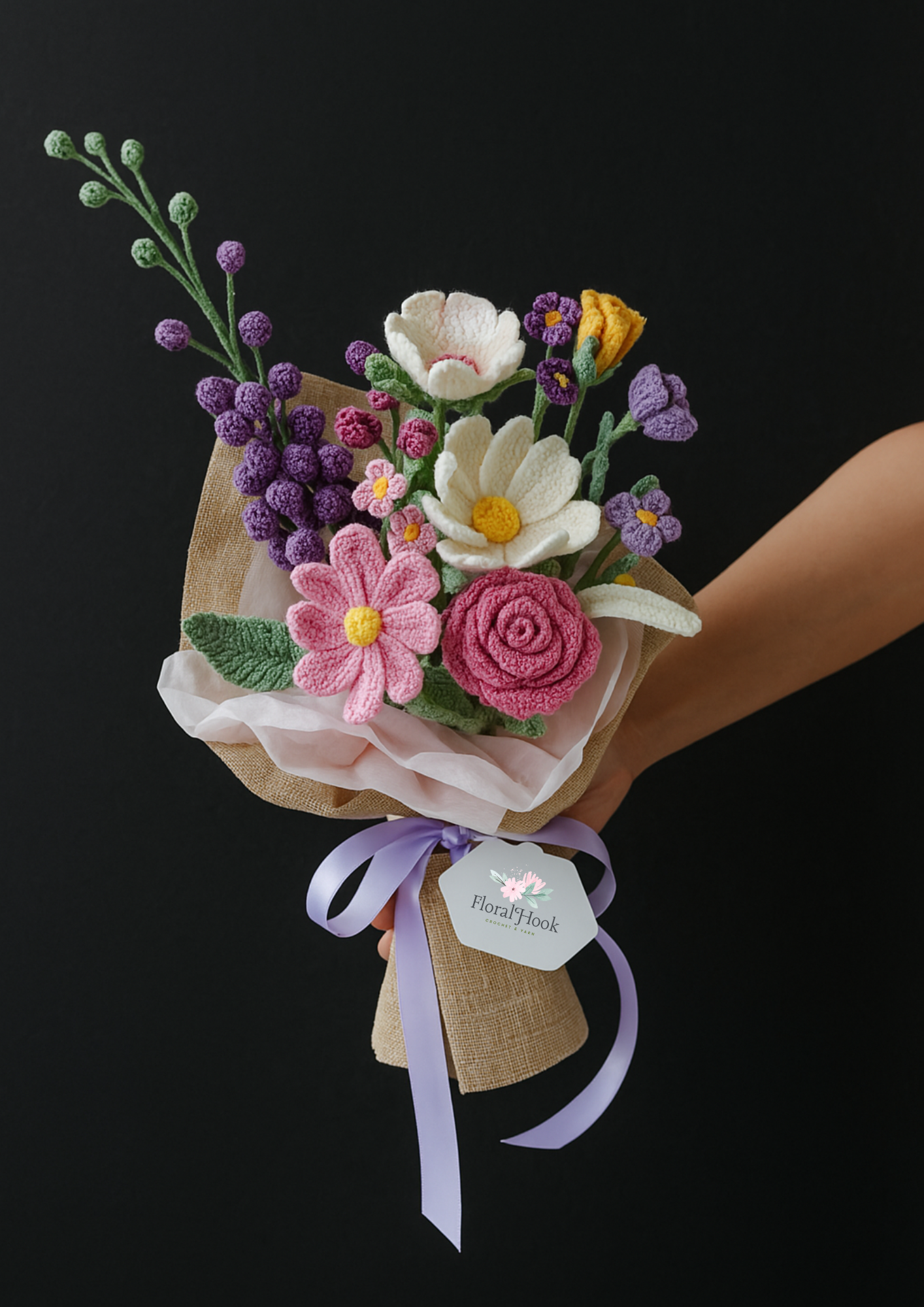 Delphinium Flower Bouquet Kit – with Video pattern