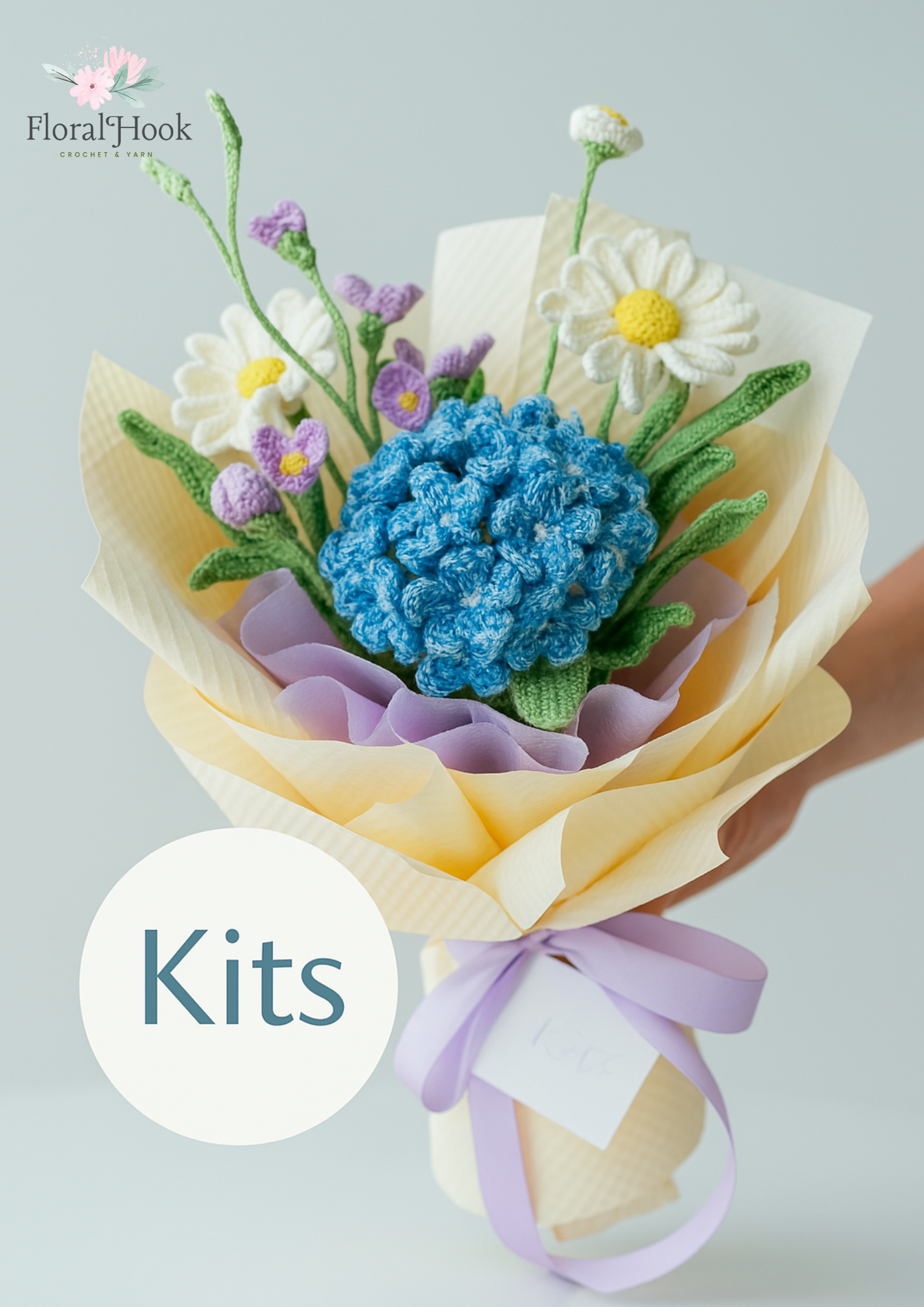 Hydrangea Bouquet Kit – with PDF & video pattern