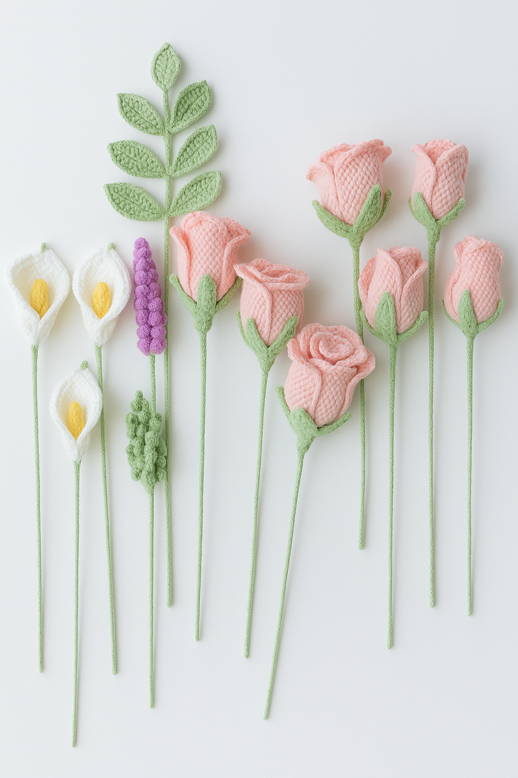 Rose and Calla Lily Flower Bouquet Kit - with video pattern