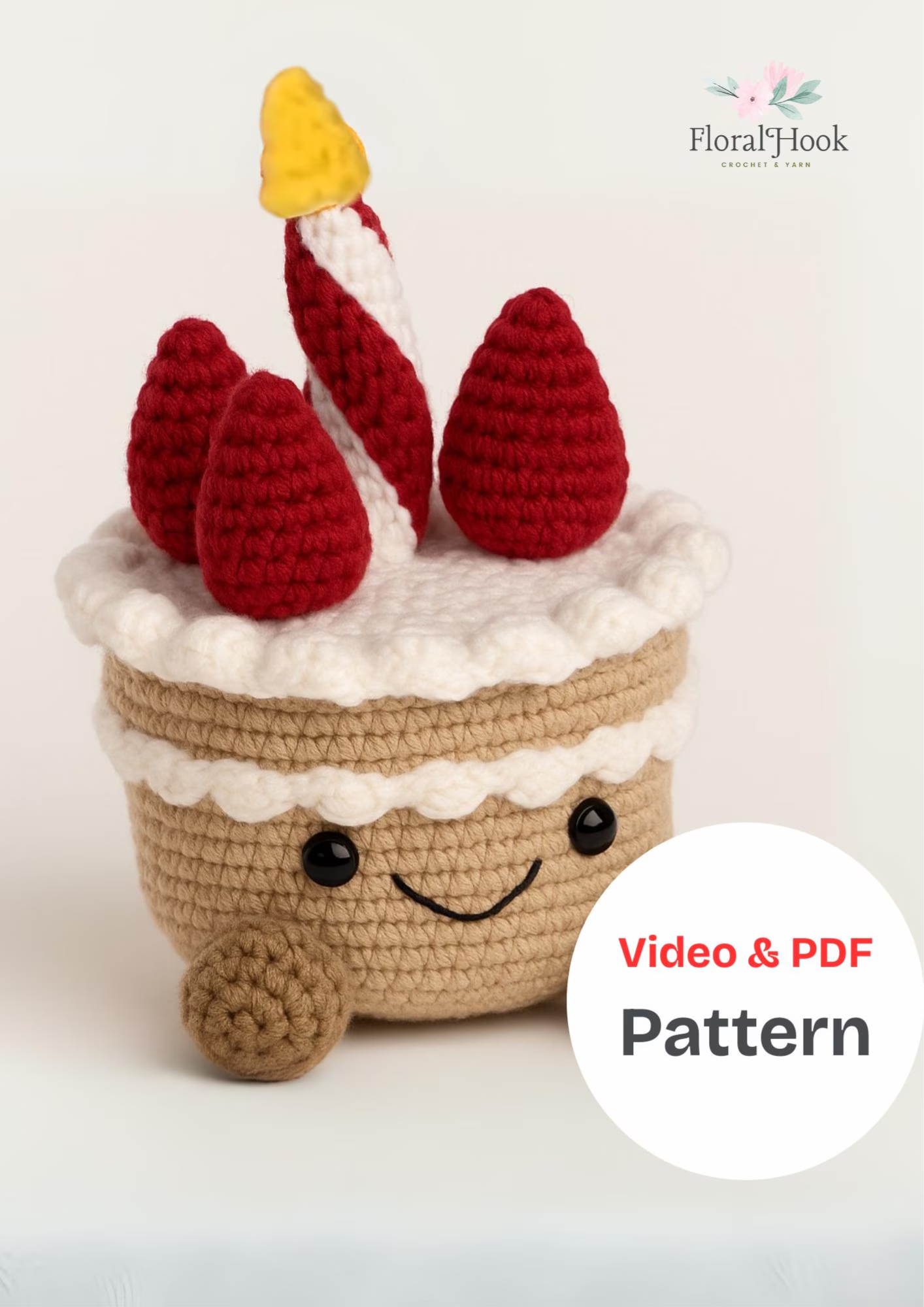 JellyCat Style Birthday Cake Kit – with video pattern