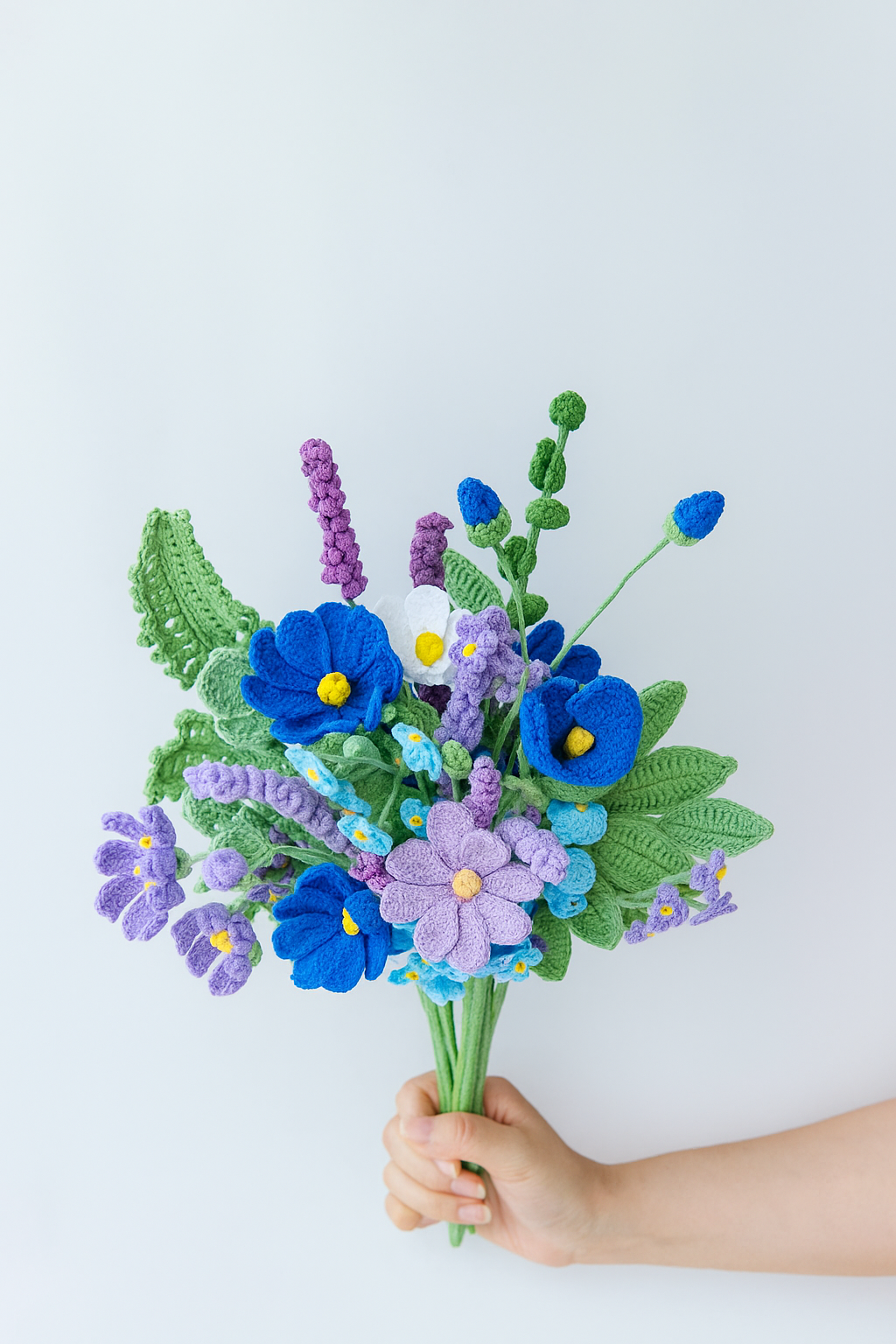 Blue Purple Gesang Bouquet Kit – with video pattern