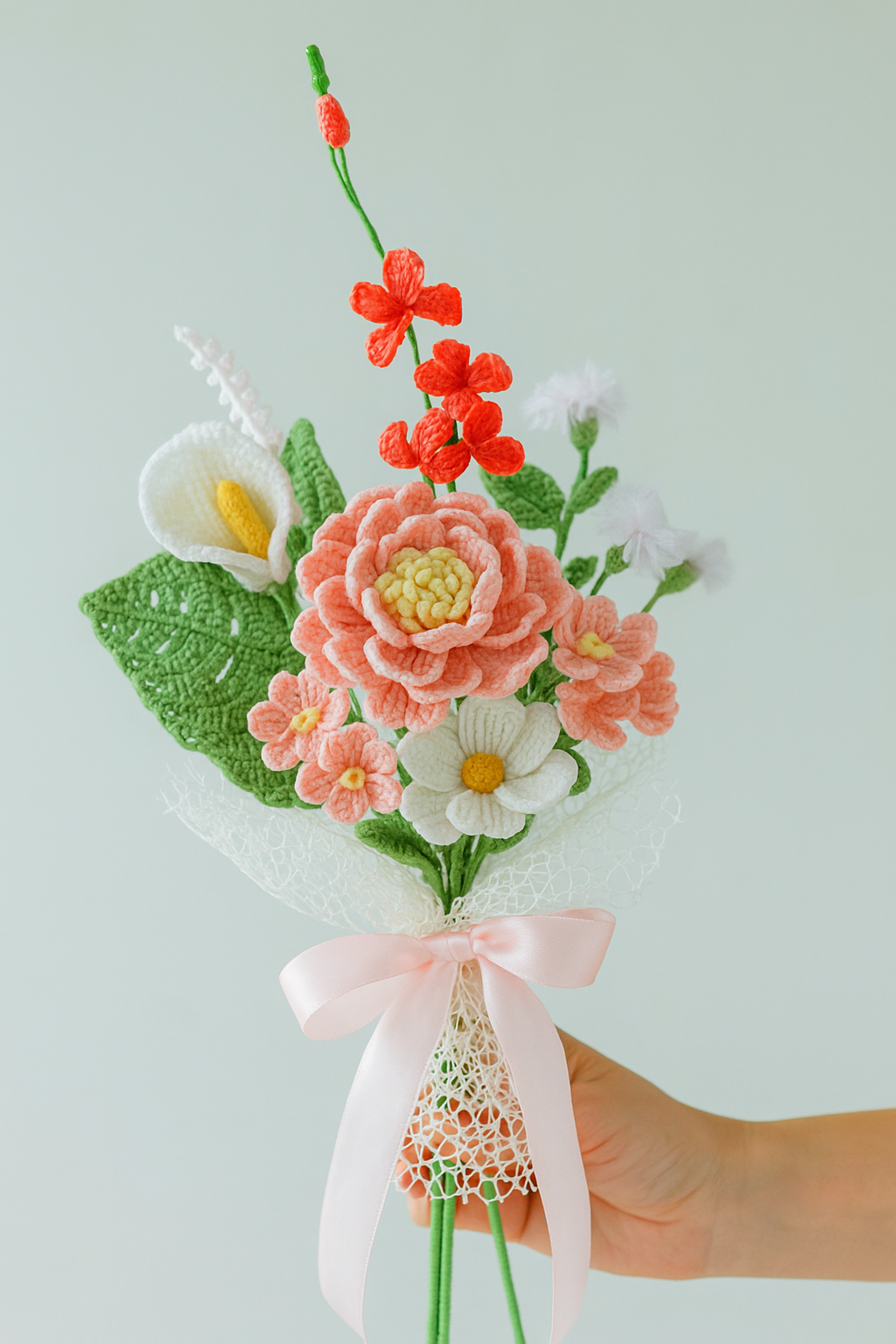 Peony Flower Bouquet Kit-with video & PDF pattern