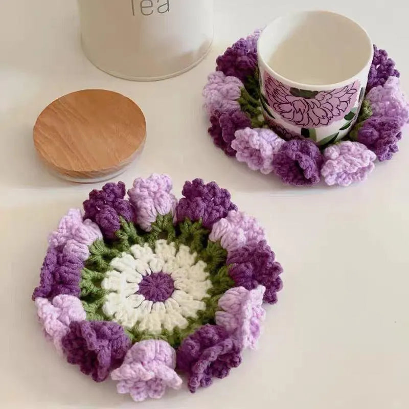 PDF & Video Pattern- Crochet Flower Coaster