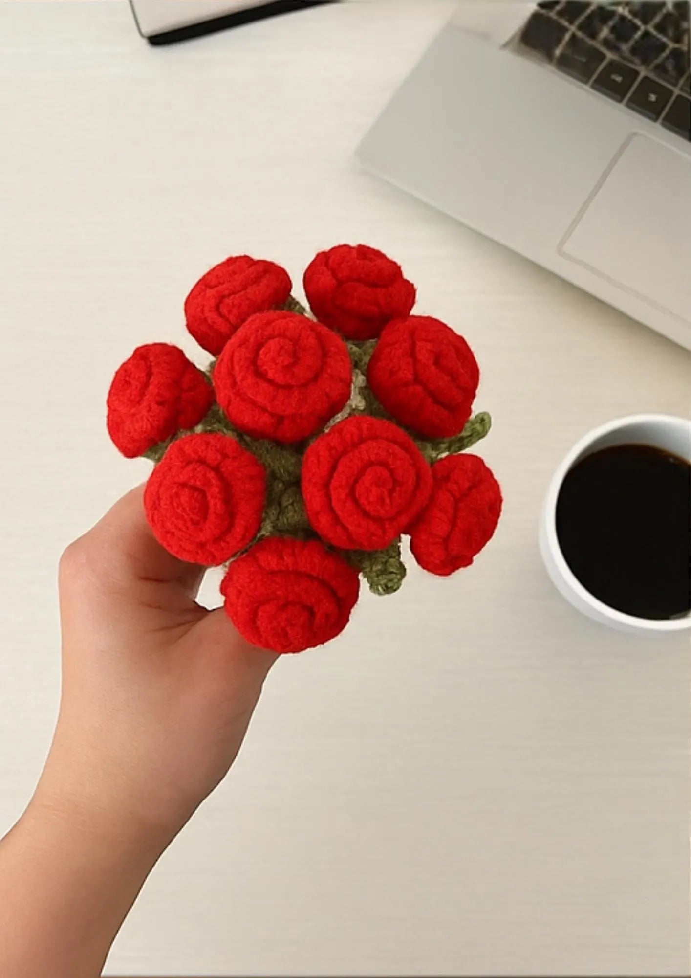 PDF & Video Pattern- Crochet Rose Coaster