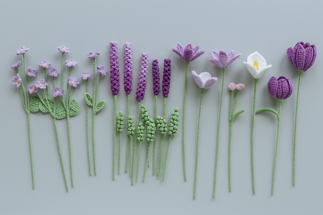 Free Realistic Crochet Flower Bouquet patterns - Step by step for Beginner