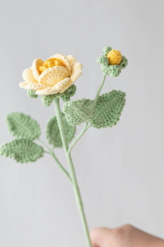 Flower Bouquet Rose Crochet Free Pattern - Step by step for Beginners (Memorial Rose)