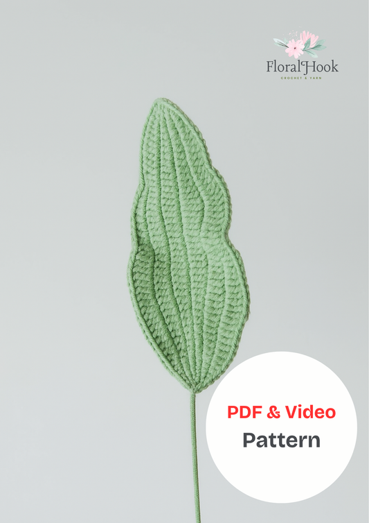 PDF & Video Pattern- Crochet Big Leaf
