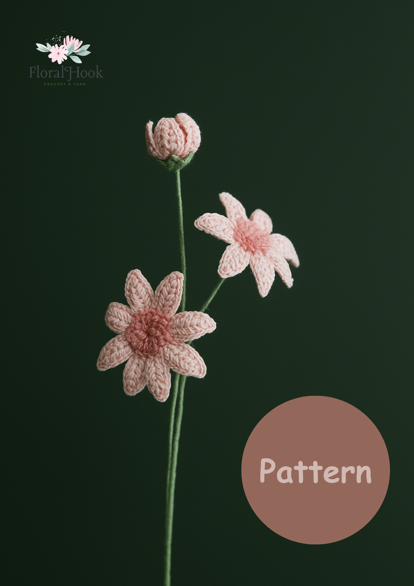 PDF & Video Pattern- Crochet Osteospermum Flower