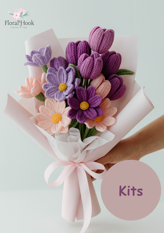 Tulip and Gesang Flower Bouquet - with video pattern