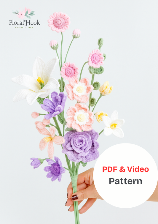 Aisha Rose and Lily Bouquet Kit – with video pattern