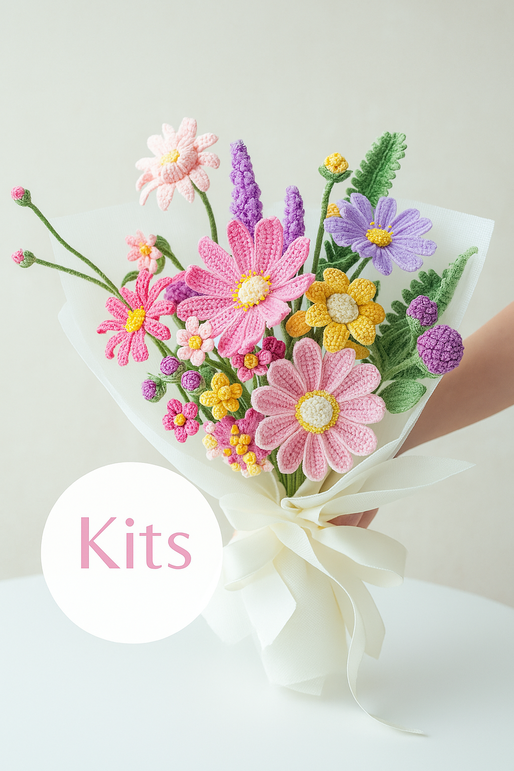 Colorful Gerbera Bouquet Kit – with video pattern