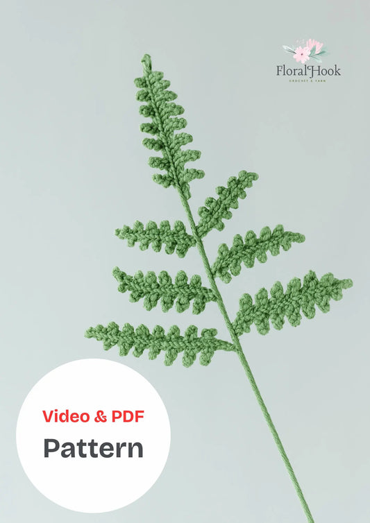 PDF & Video Pattern- Crochet Fern Leaf
