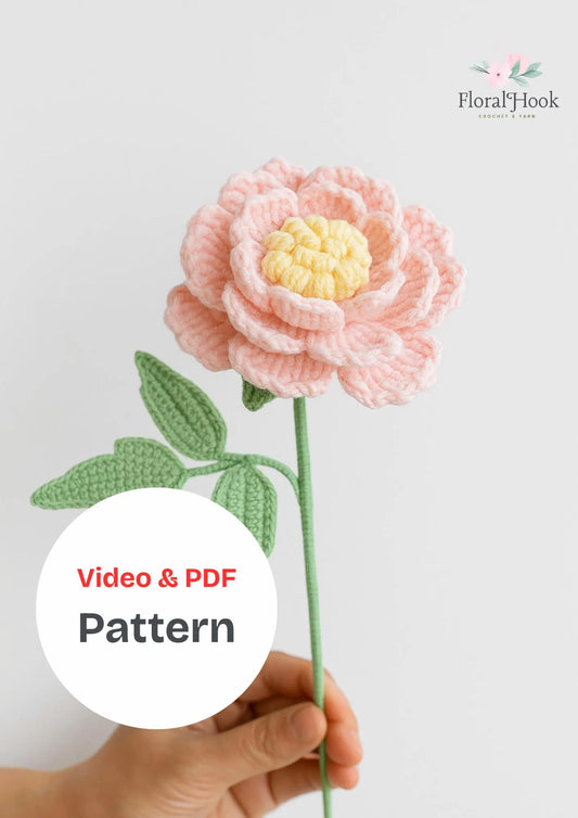 PDF & Video Pattern - Peony Flower