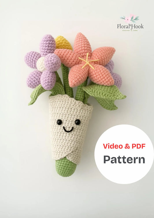 JellyCat Style Flower Bouquet Kit – with video pattern