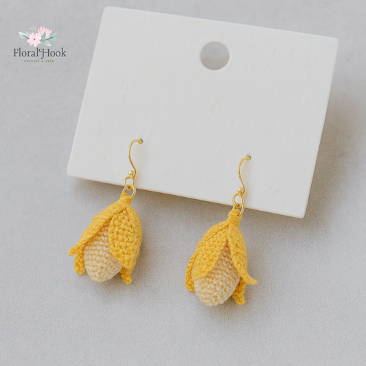 Earrings - Handmade Crochet Fruit Banana